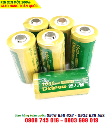 Pin sạc Lithium Li-Ion CR123A Delipow ICR123A - 1200mAh - 3.7V chính hãng